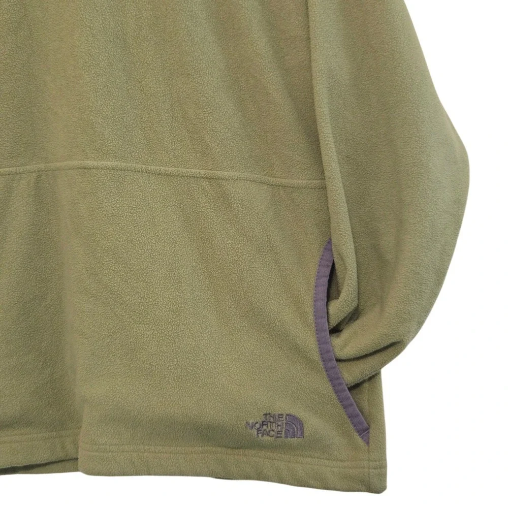 The North Face Fleece Hoodie Pullover Green‎ Mens Small S Kangaroo Pocket